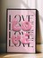 Siyah Çerçeveli Tablo, Love Yazısı – Modern Tipografi, Çalışma Odası Dekoru Poster No: 112979 2