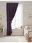 Taç Narden Mor Sade Soft Fon Perde 1x3 Sık Pile 5