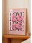 Ahşap Çerçeveli Tablo, Love Yazısı – Modern Tipografi, Çalışma Odası Dekoru Poster No: 112979 2