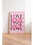Ahşap Çerçeveli Tablo, Love Yazısı – Modern Tipografi, Çalışma Odası Dekoru Poster No: 112979 3