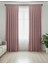 Taç Narden Toz Pembe Sade Soft Fon Perde 1x3 Sık Pile 1