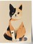 Çerçevesiz Poster, Minimal Kedi Portresi, Genç Odası Dekoru Poster No: 112439 1