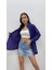 Kadın Oversize Basic Uzun Kol Gömlek 6