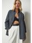 Kadın Oversize Basic Uzun Kol Gömlek 2