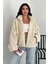 Kadın Fermuarlı Oversize Astarlı Peluş Ceket – Yumuşak Dokulu & Konforlu Stil 2