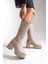 Lvamel Kadın Diz Altı Topuklu Çizme 0012501 1