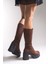 Lvamel Kadın Diz Altı Topuklu Çizme 0012501 4