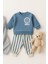 Ciobaby Erkek Bebek Takımı Smile Yazı Baskılı 2