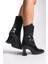 Qhicase Kadın Yüksek Topuklu Kısa Çizme 0012805 5