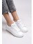 Kadın Sneaker Düz Taban Beyaz Renk Şık Tasarım ile Günlük Kullanım İçin 1