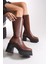 Lvamel Kadın Diz Altı Topuklu Çizme 0012501 4
