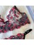 Çiçek Motifli Dantel Detaylı( Balenli) Bralet Sütyen-Külot Takım 2