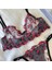 Çiçek Motifli Dantel Detaylı( Balenli) Bralet Sütyen-Külot Takım 3