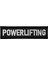 Siyah Zemin Powerlifting Yazılı Patch Peç - 12X3 cm 1
