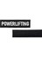 Siyah Zemin Powerlifting Yazılı Patch Peç - 12X3 cm 2