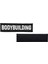 Siyah Zemin Bodybuilding Yazılı Patch Peç - 12X3 cm 2
