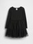 Kız Bebek Siyah Tül Detaylı Elbise 4