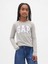 Kız Çocuk Gri Gap Logo T-Shirt 1