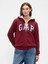 Kadın Tuğla Kırmızısı Gap Logo Fermuarlı Sweatshirt 1