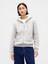 Kadın Açık Gri Gap Logo Fermuarlı Sweatshirt 1