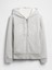Kadın Açık Gri Gap Logo Fermuarlı Sweatshirt 2