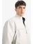 Oversize Fit Geniş Kalıp Dik Yaka Fermuarlı Cepli Suni Deri Ceket Mont E8818AX25AU 4