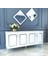 Elite 180 MDF Konsol – Beyaz, Gümüş ve Gold Renkli, Şık ve Fonksiyonel, 75x172x45 cm Modern Tasarım 4