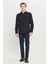 Erkek Siyah Düğmeli Yaka Kolay Ütülenebilir Pamuklu Slim Fit Dar Kesim Oxford Gömlek 4