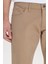 Erkek Camel Slim Fit Dar Kesim 5 Cep Pamuklu Kanvas Esnek Chino Pantolon 4