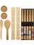 11 Paket Suşi Yapma Seti Bambu Acemi Suşi Seti Suşi Döner Paspaslar Dahil Pirinç Kürek Pirinç Serpme Çubuklarını (Yurt Dışından) 1