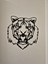 Yeni Bir Fierce Tiger Head P'nin Line Sanat Çizimi (Sadece Plastik Aparattır!!!) 2