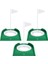 3 Adet Golf Puting Cup Golf Delek Eğitim Yardımları Golf Aksesuarları Golf Eğitim Putter Plastik Bayrak Yeşil + Beyaz (Yurt Dışından) 1