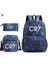CR7C Luo Sırt Çantası Spor Çevresel Baskılı Sırt Çantası Çocuk Öğrenci Okul Çantası Omuz Çantası Kalem Çantası Üç Parçalı Set (Yurt Dışından) 1