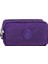 Krinkıl Kumaş Çift Bölmeli Kalem Kutusu Su Geçirmez Tasarım 10x5x20 cm Mor Renk 4