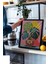 Siyah Çerçeveli Tablo, Saksıda Monstera Yaprakları, Salon Dekoru Poster No: 112511 3
