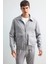 Relax Fit Polo Yaka Cepli İç Cep Detaylı Fermuarlı Astarlı Mevsimlik Mont F0417AX25AU 3