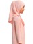 Penye Kendinden Başörtülü Çocuk Namaz Elbisesi Açık Pembe/ 6-7-8 Yaş 2