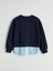Lcw Kids Lacivert Bisiklet Yaka Baskılı Kız Çocuk Sweatshirt 3