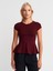 31992 Peplum T-Shirt-Bordo 1
