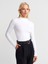 31433 Yarım Balıkçı Yaka Top-Beyaz 1