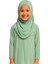 Penye Kendinden Başörtülü Çocuk Namaz Elbisesi Açık Yeşil/ 6-7-8 Yaş 2