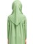 Penye Kendinden Başörtülü Çocuk Namaz Elbisesi Açık Yeşil/ 6-7-8 Yaş 4