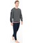 U.s Polo Assn. 18931 Erkek Uzun Kollu Bisiklet Yaka Paçası Bantlı Rahat Ev Giyim-Antrasitmelanj 1
