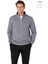 6116 Erkek Uzun Kollu Yakası Fermuarlı Eşofman Takımı-Gri 1