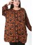 Kadın Yünlü Viskon Likralı Desenli Büyük Beden Tunik 2