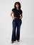 Kadın Koyu Mavi High Rise '70S Flare Jean Pantolon 5