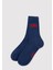 Mavi Logo Baskılı Lacivert Soket Çorap 0911160-34961 1
