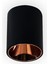 Sıva Üstü Yuvarlak Spot Armatür, GU10 Duylu, Siyah Dış, Bakır İç Kaplama Armatür 1