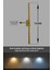 Modern Dekoratif Çubuk Led Duvar Aplik 70 Cm Bronz Profil (Dikdörtgen Rozanslı) 3000K Sarı Işık 10