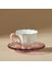 Samo 2 Kişilik Akrilik Tabaklı Pembe Kahve Fincan Takımı 90 ml 4